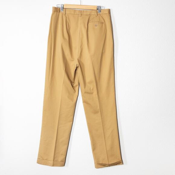 Lands End Women’s Tailored Trousers Khaki Modern Classic Preppy Straight 12 - Picture 2 of 8